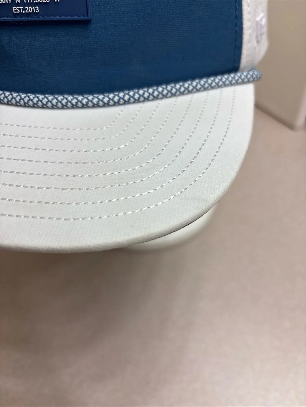 Melin Men's Coronado Rope Hydro Hat Cap Seaport Blue White SnapBack Golf Tennis